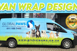 do awesome car, van, vehicle wrap design or vehicle sticker