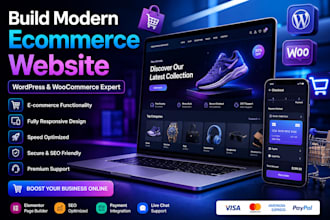 build modern ecommerce website with wordpress woocommerce