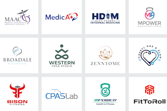 design health medical fitness gym spa and yoga logo