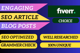 do seo article writing, blog post or web content writing