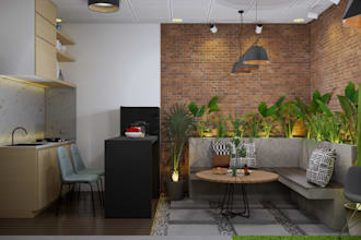 render 3d interior housing, office, apartment