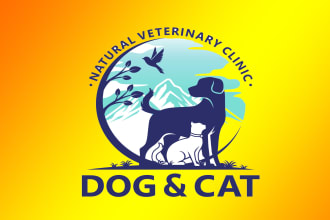 design creative pet shop clinic logo for you in just 1 day