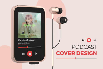 make trending and attractive podcast cover design