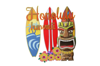 design eye catchy aloha tike mask logo with express delivery