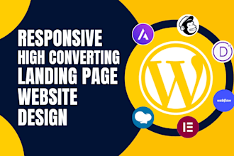 create wordpress unbounce landing page website using elementor pro