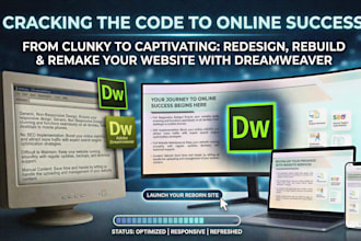 create edit redesign rebuild remake clone website with dreamweaver