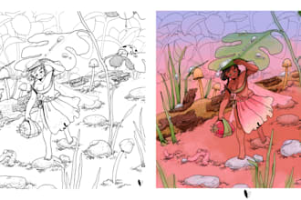 draw fantasy illustrations for you