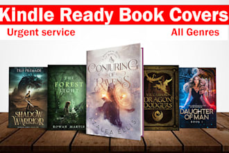 design professional book cover, ebook cover, kindle book cover design