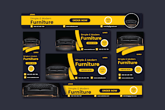 design email banners, youtube, linkedin, insta, fb banner, post, flyer and ads