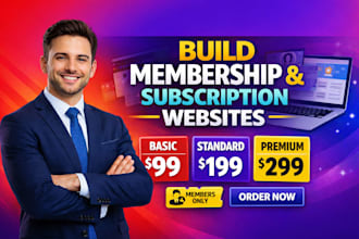 develop membership website, subscription website using wordpress