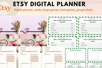 do etsy digital planner, etsy digital product, digital planners, etsy