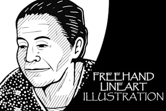 creat a great freehand lineart illustration for you