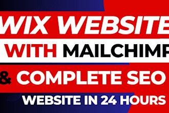 create wix website with mailchimp and complete SEO