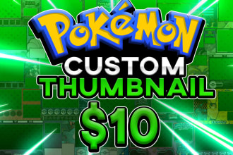 create a pokémon thumbnail for your video