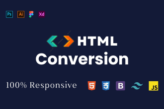 convert figma to html, xd to html, psd to html, sketch to html