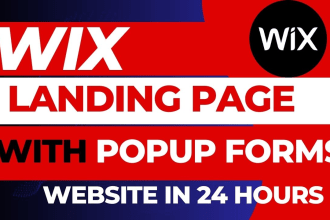 create responsive wix landing page with popup forms