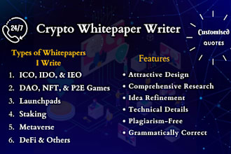 write crypto whitepaper for your meme coin ico, nft, metaverse, or any project