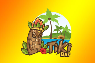 design super aloha tike mask logo with satisfaction guaranteed