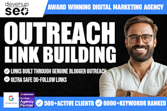 do SEO backlinks through blogger outreach high quality link building service