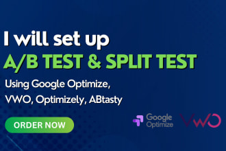 set up ab test using vwo, convert com and increase conversions