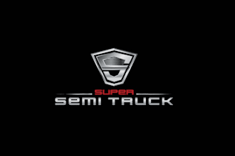 design beautiful wonderful super semi truck logo