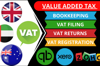do bookkeeping, vat filing and vat return in quickbooks and xero
