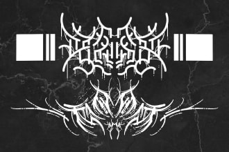 design custom brutal logo, death metal, brutal font for your band
