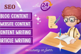write engaging SEO website content or copy writing
