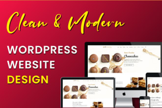 design a clean and modern wordpress website for restaurant