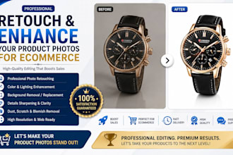 professionally retouch and enhance your product photos for ecommerce
