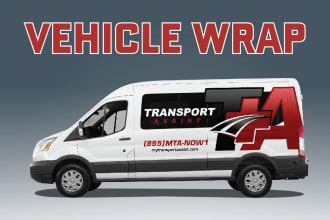 make branding vehicle wrap, car wrap, van wrap, truck wrap design