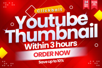design eye catchy, clickbait and amazing youtube thumbnail design