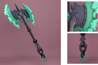 create stylized 3d props and texture based on your request