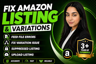 fix amazon listing issues, flat file upload, variation, amazon listing creation