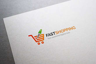 design logo for ecommerce website online shopify store shop and blog