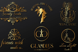 design modern luxury candle logo for your business