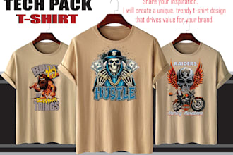 do custom urban t shirt design flat sketch tech pack