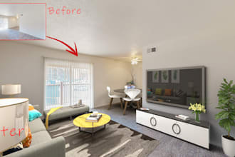 create a realistic virtual staging for your home