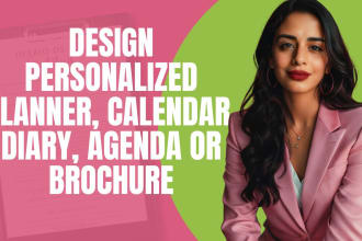 design a personalized planner, calendar, diary, agenda