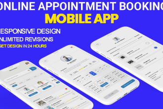 create online appointment booking app design for you