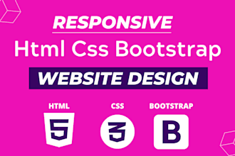 design html css bootstrap website
