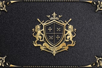 design luxury regal gothic heraldic family crest  logo