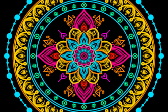 professional awesome digital mandala art for you in one hour
