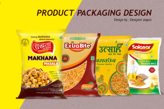 do food product, label, box, sticker and pouch design