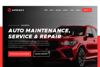 design a stunning automotive cars dealership website for you