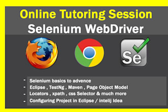 teach selenium with java, cucumber , testng , maven