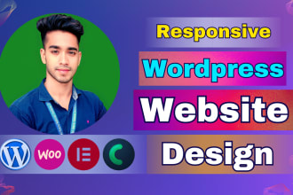 design responsive wordpress website using elementor pro