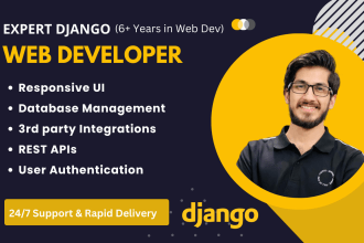 develop python django websites and robust rest apis