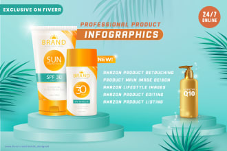 design stunning amazon product listing images infographic lifestyle pictures