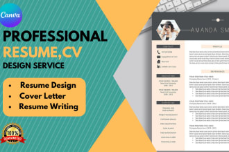 design a professional resume, CV using canva